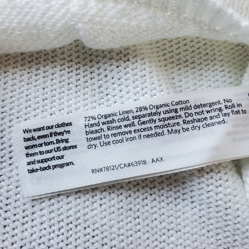 Organic Linen Cotton‎ Cord Crew Neck Top - Picture 5 of 5